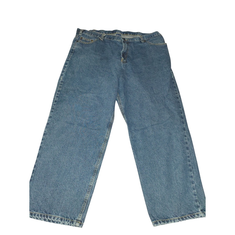 RK Brand Mens Relaxed Fit Straight Leg Blue Denim Jeans 42x29 Medium Wash Cotton